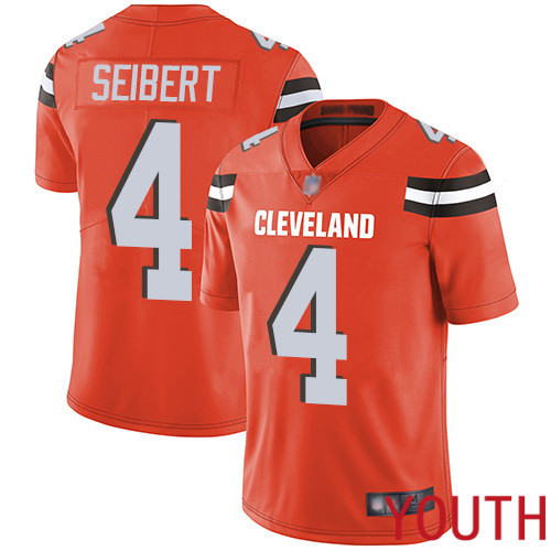 Cleveland Browns Austin Seibert Youth Orange Limited Jersey 4 NFL Football Alternate Vapor Untouchable